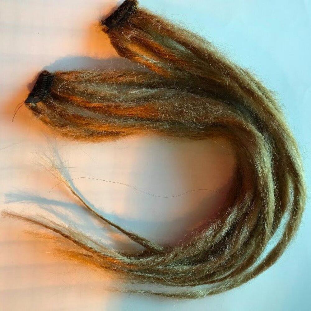 Clip in Dreads Dreadlock Hair Extensions Dark Blonde
